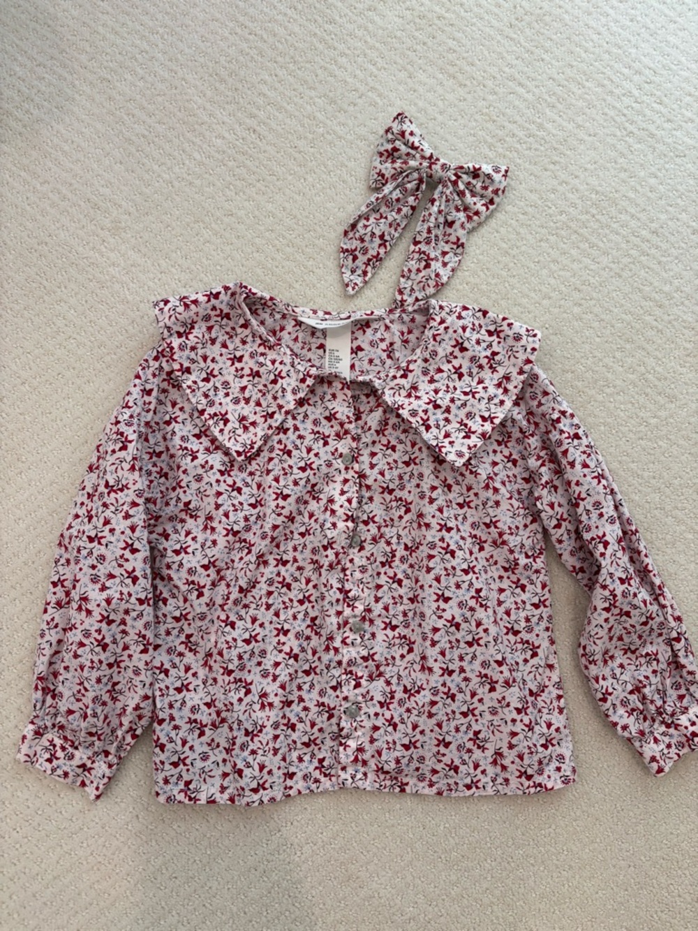 H&M Adorables Shirt and Matching Bow - Size 6
